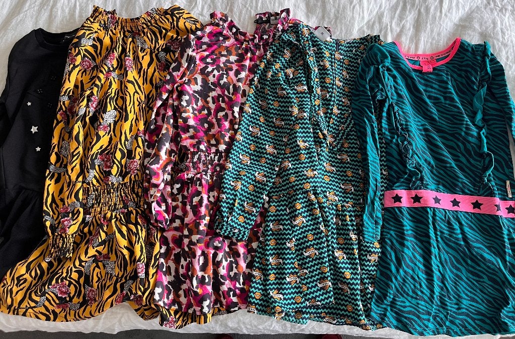 meisjes maat 122-128 en 134, Kinderen en Baby's, Kinderkleding | Kinder-kledingpakketten, Zo goed als nieuw, Maat 128, Ophalen of Verzenden