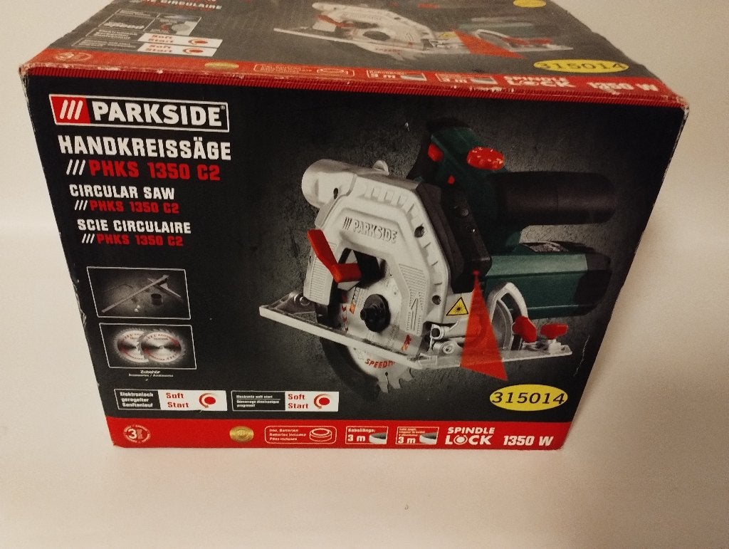 HANDCIRKELZAAG PHKS 1350 C2 in doos, Ophalen, Cirkelzaag, Zo goed als nieuw, 30 tot 70 mm