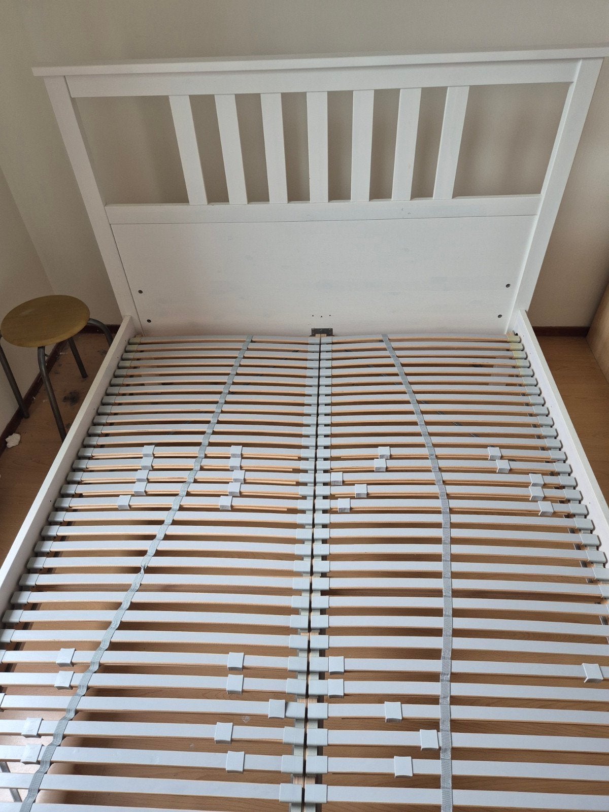 IKEA Hemnes bed 140x200cm met lattenbodems, Ophalen, Gebruikt, Wit, Tweepersoons