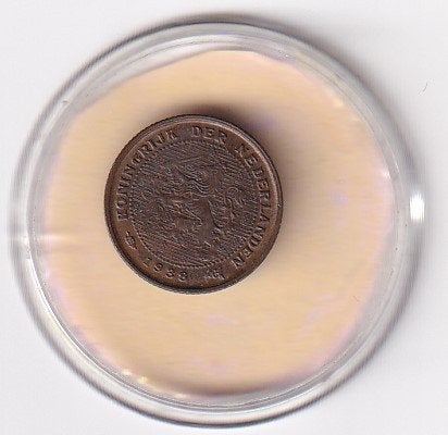 1/2 Cent 1938 Zeer mooi met diverse muntkleuren, Verzenden, Koningin Wilhelmina, Overige waardes, Losse munt