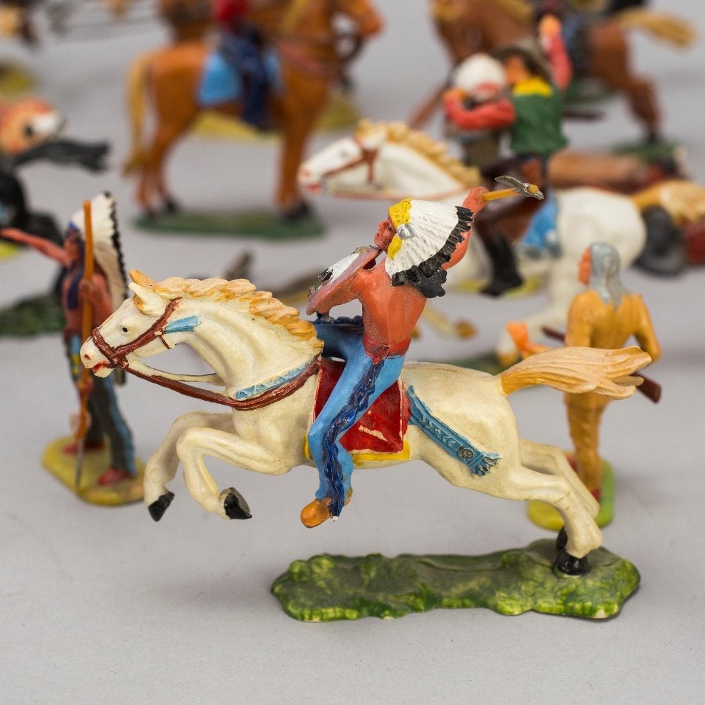 Elastolin cowboys en indianen te koop gevraagd, Verzamelen, Ophalen of Verzenden, Gebruikt