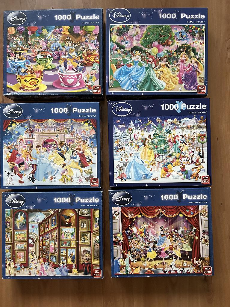 Disney puzzels 1000 stukjes, Ophalen, 500 t/m 1500 stukjes, Gebruikt, Legpuzzel