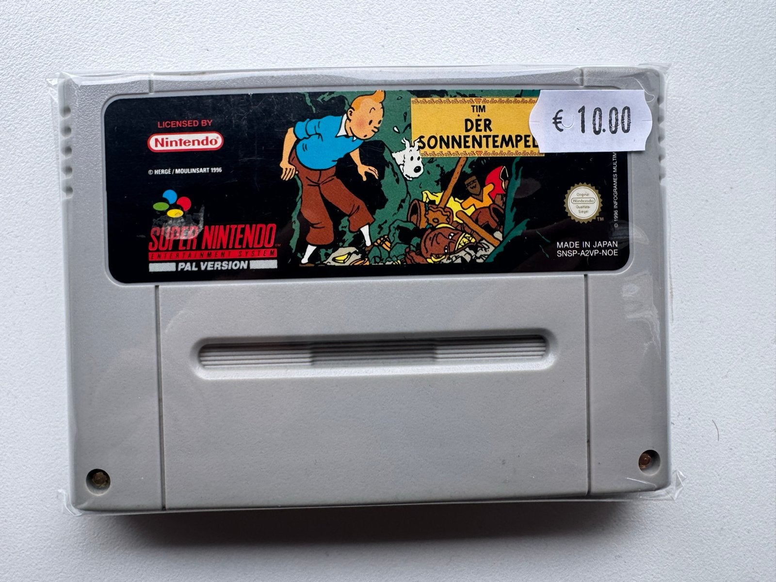 Super Nintendo: Tim der Sonnentempel (Kuifje), Avontuur en Actie, Gebruikt, 1 speler, Ophalen of Verzenden
