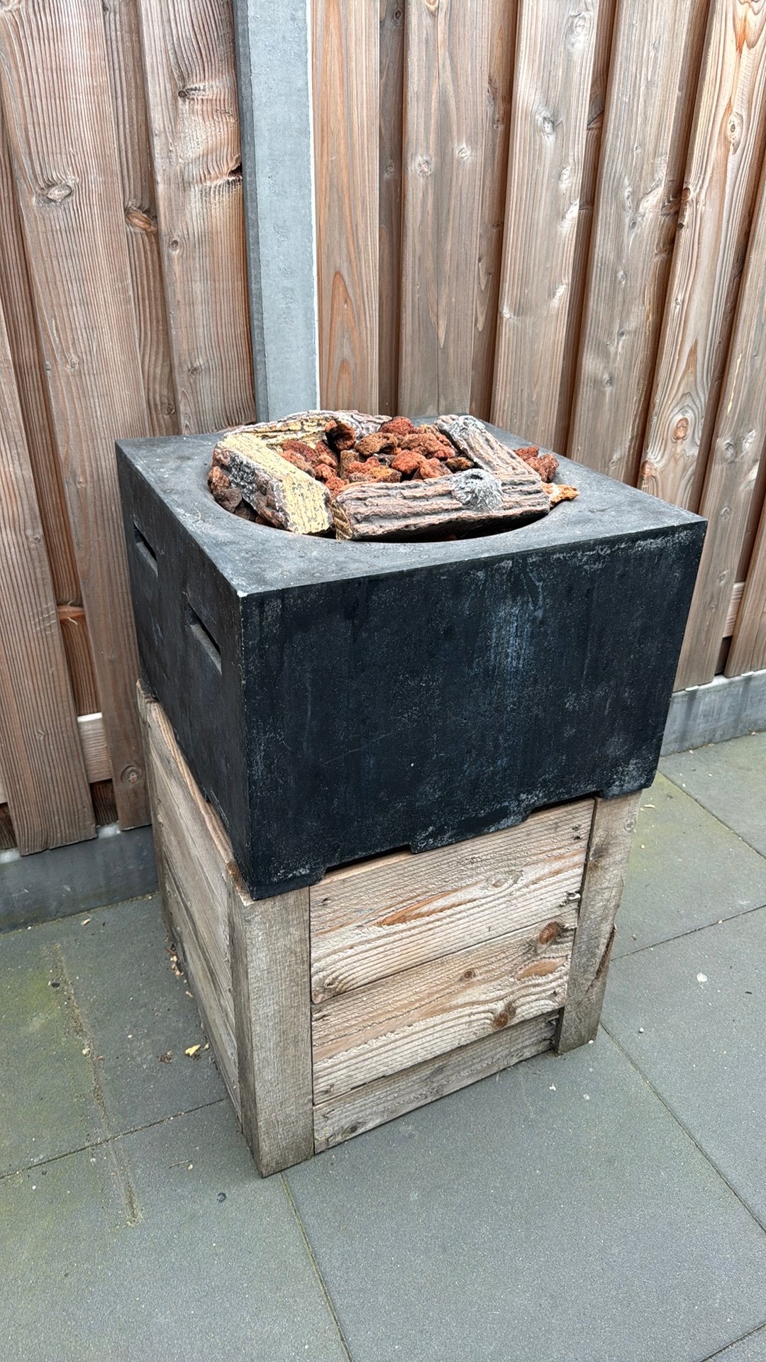 Elektrische haard, Tuin en Terras, Ophalen, Gebruikt