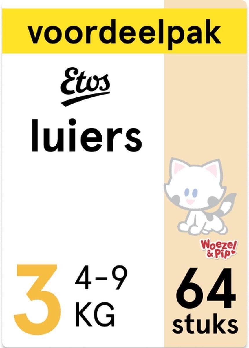 2 x voordeelpak luiers 64 stuks, Ophalen of Verzenden, Nieuw