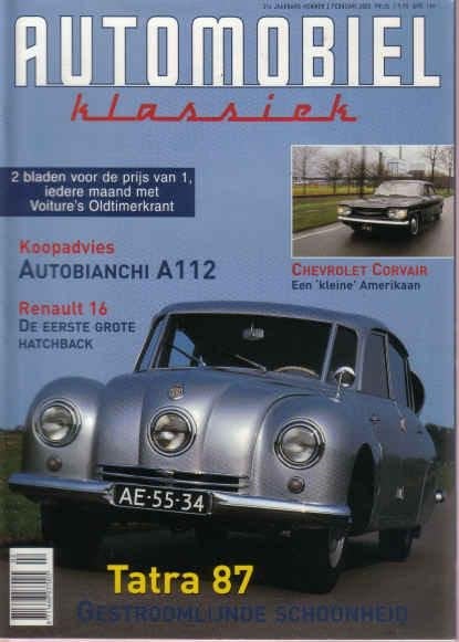 Automobiel 2 2000 : Chevrolet Corvair - BMW 328 507 - Tatra, Ophalen of Verzenden, Gelezen, Algemeen