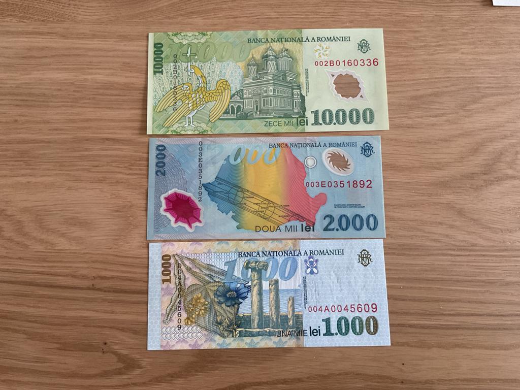 Set Roemeense bankbiljetten (1000, 2000, 10000 Lei), Postzegels en Munten, Bankbiljetten | Europa | Niet-Eurobiljetten, Ophalen of Verzenden