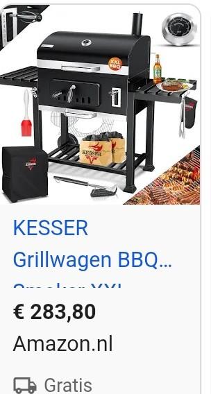 Kesser XXL BBQ Smoker Grill - Nieuw, Tuin en Terras, Houtskoolbarbecues, Zo goed als nieuw, Met accessoires, Ophalen