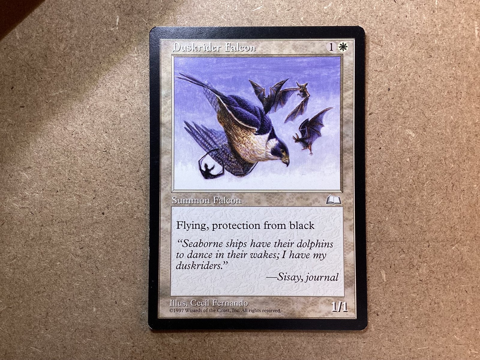 1x Duskrider Falcon (Good), Ophalen of Verzenden, Gebruikt, Losse kaart
