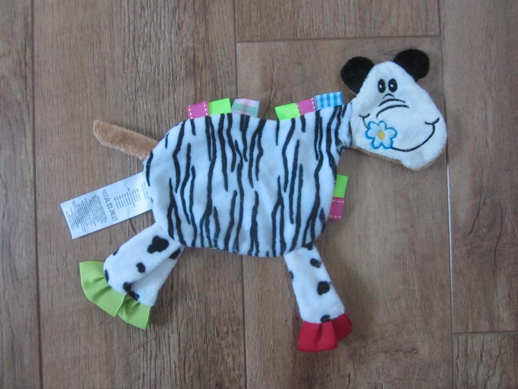 Ergee wit zacht pluche knuffel labeldoek paard zebra, Ophalen of Verzenden, Nieuw, Paard