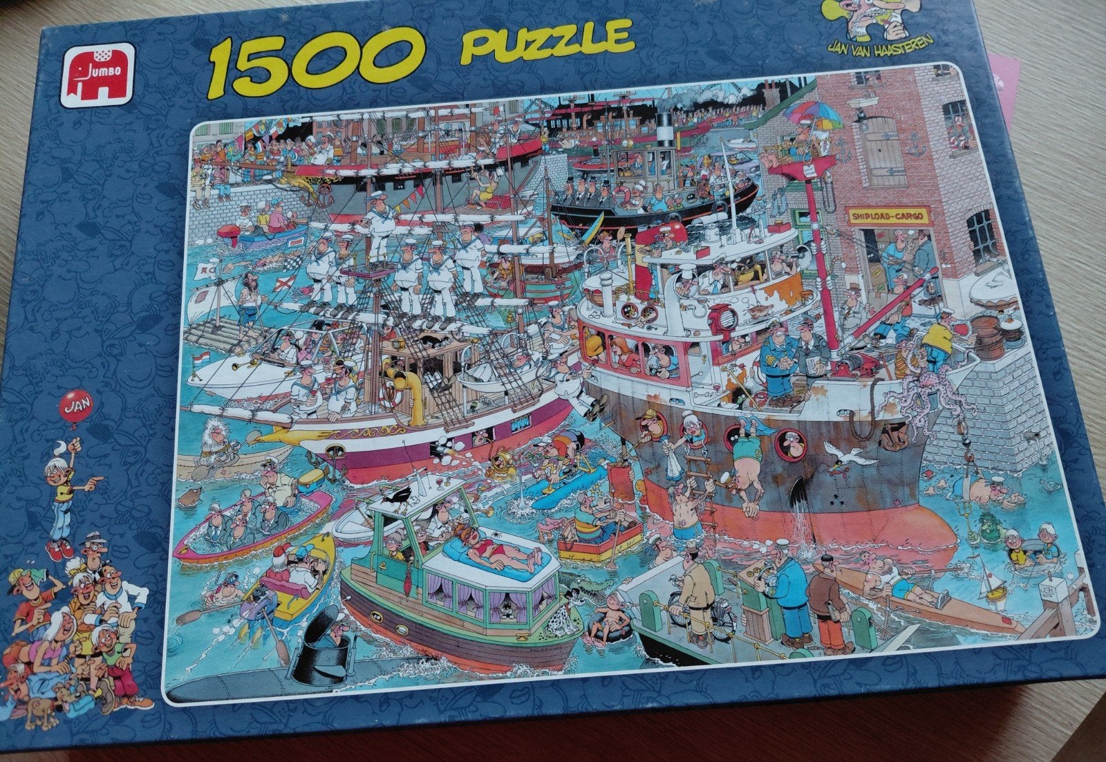 Jan van Haasteren De Haven 1500 stukjes compleet, Ophalen of Verzenden, Meer dan 50 stukjes, Gebruikt, 6 jaar of ouder