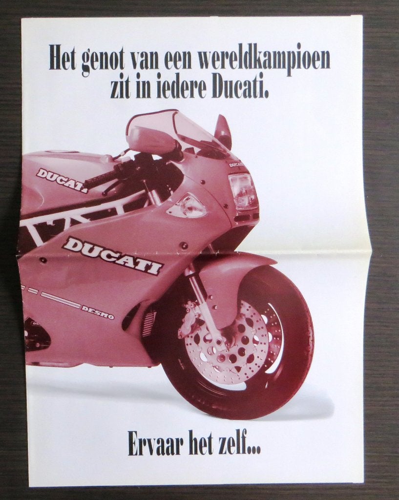 Folder DNL Ducati/Cagiva-modellen 1992 - 4 blz (Nederlands), Motoren, Verzenden, Ducati