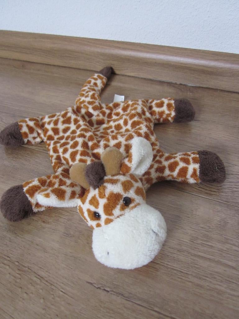 Hema superzacht bruin roomwit knuffeldoek giraf +korreltjes, Ophalen of Verzenden, Zo goed als nieuw, Paard