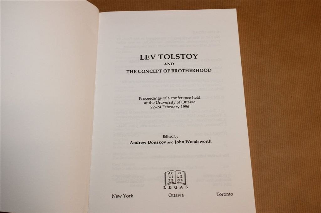 Lev Tolstoj en het Concept van Broederschap — Andrew Donskov, Ophalen of Verzenden, Gelezen, Noord-Amerika