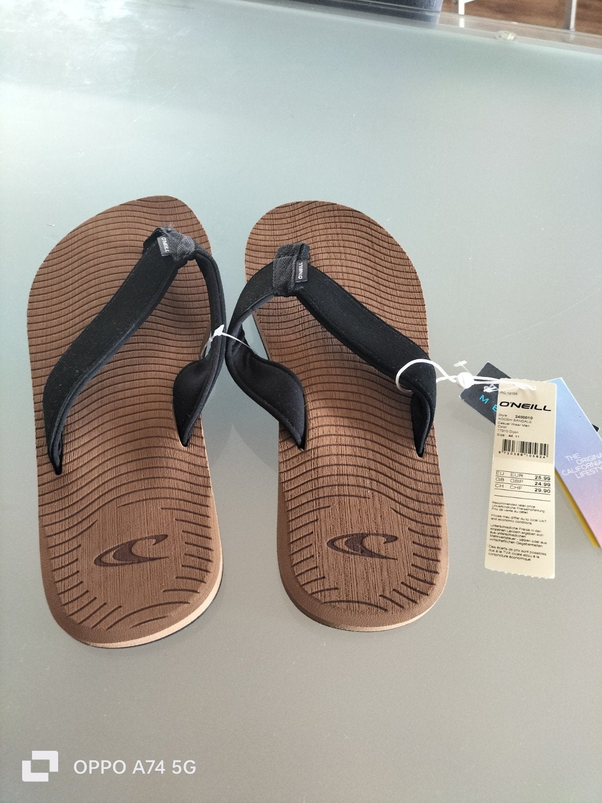 Nieuwe O'Neill zomer slippers maat 44, Bruin, O'Neill, Nieuw, Ophalen