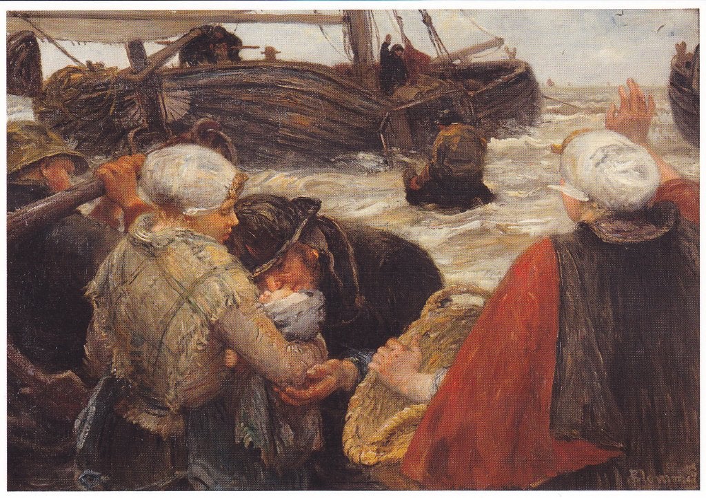Ansichtkaart: Het afscheid - Bernardus Johannes Blommers, Ophalen of Verzenden, Voor 1920, Ongelopen, Zuid-Holland