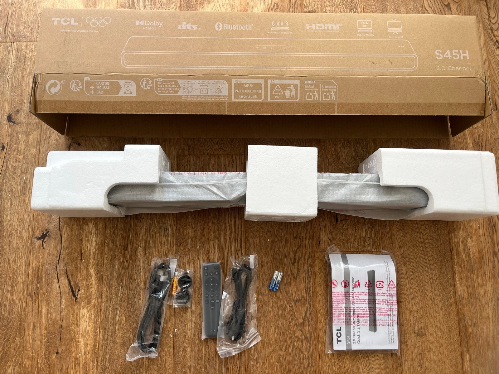 TCL S45H Soundbar met Dolby Atmos en Bluetooth, Ophalen of Verzenden, Bluetooth, Nieuw