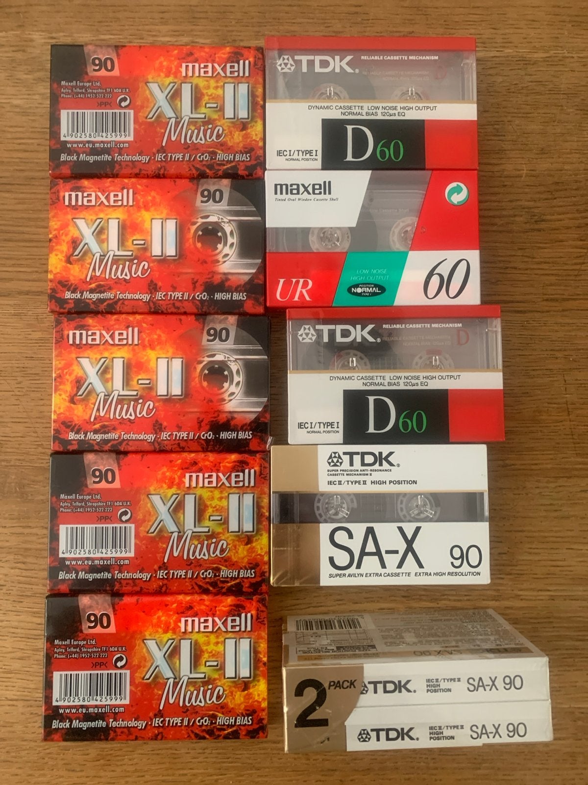 11 Maxell en TDK Cassettebandjes - Nieuw in Verpakking, Cd's en Dvd's, Cassettebandjes, 2 t/m 25 bandjes, Overige genres, Ophalen of Verzenden