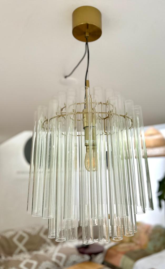 IKEA Stockholm 2025 Hanglamp kroonluchter, Huis en Inrichting, Ophalen, Zo goed als nieuw, Glas, 50 tot 75 cm