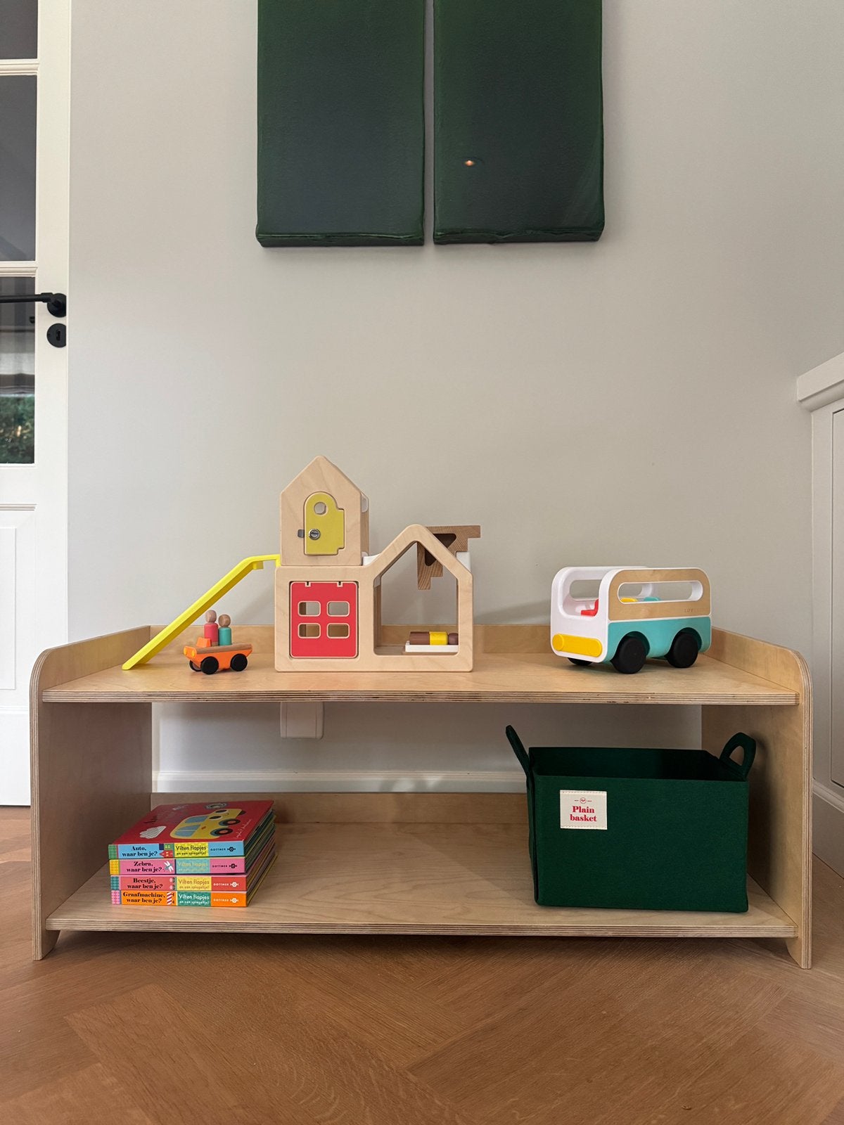 Jindl Montessori speelgoedkast / speeltafel – laag