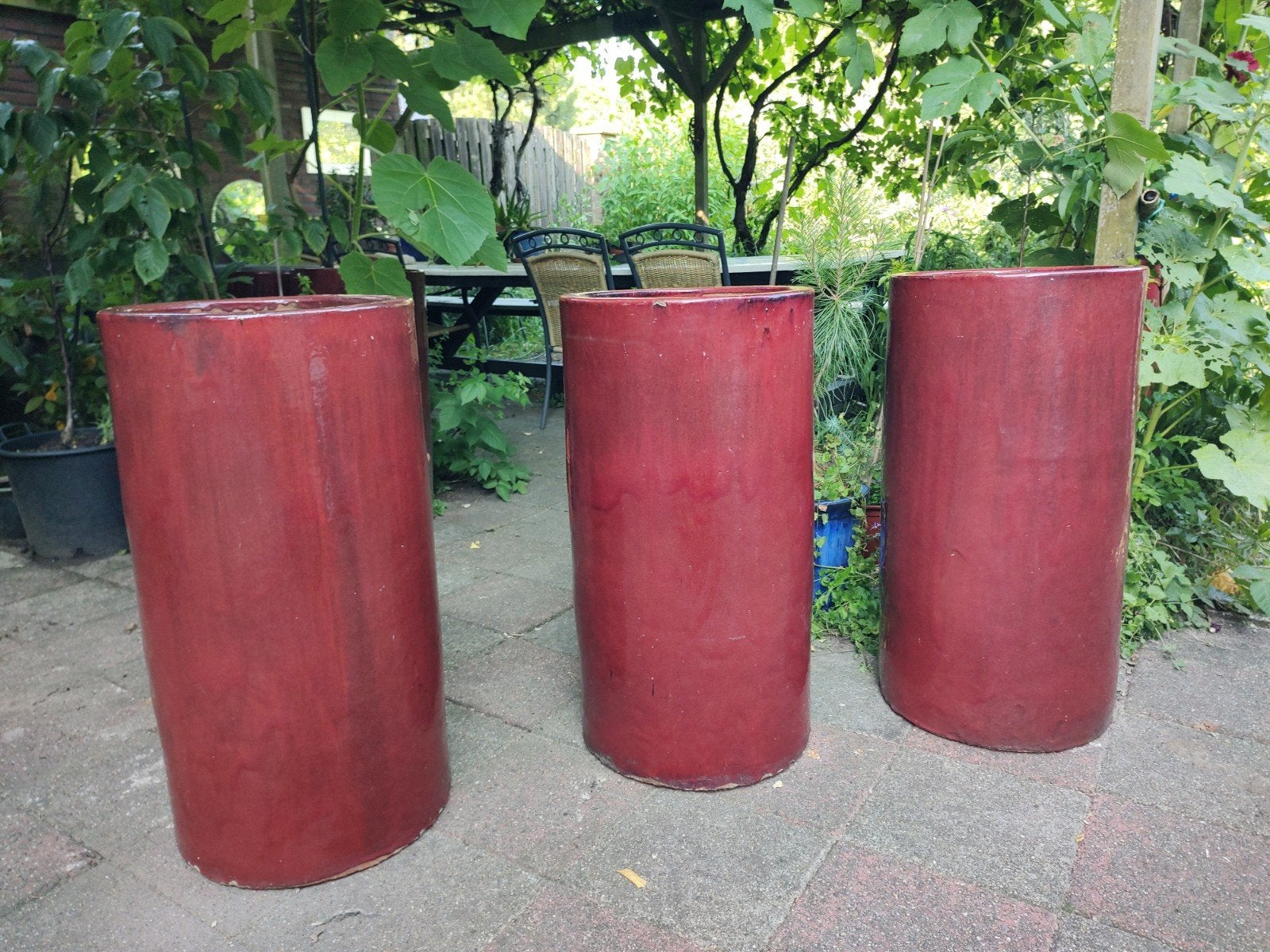 Rode bloempotten potten, Tuin en Terras, Ophalen, Rond, Minder dan 25 cm, Binnen