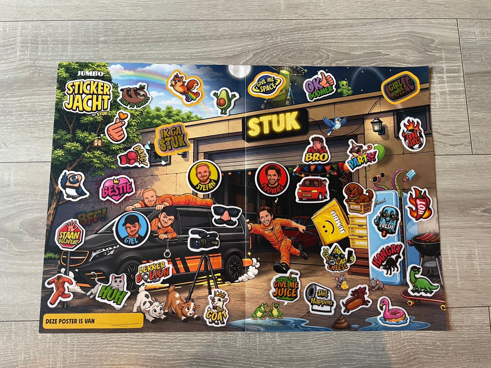 StukTV herplakbare stickers jumbo - stickerjacht, Ophalen of Verzenden, Zo goed als nieuw
