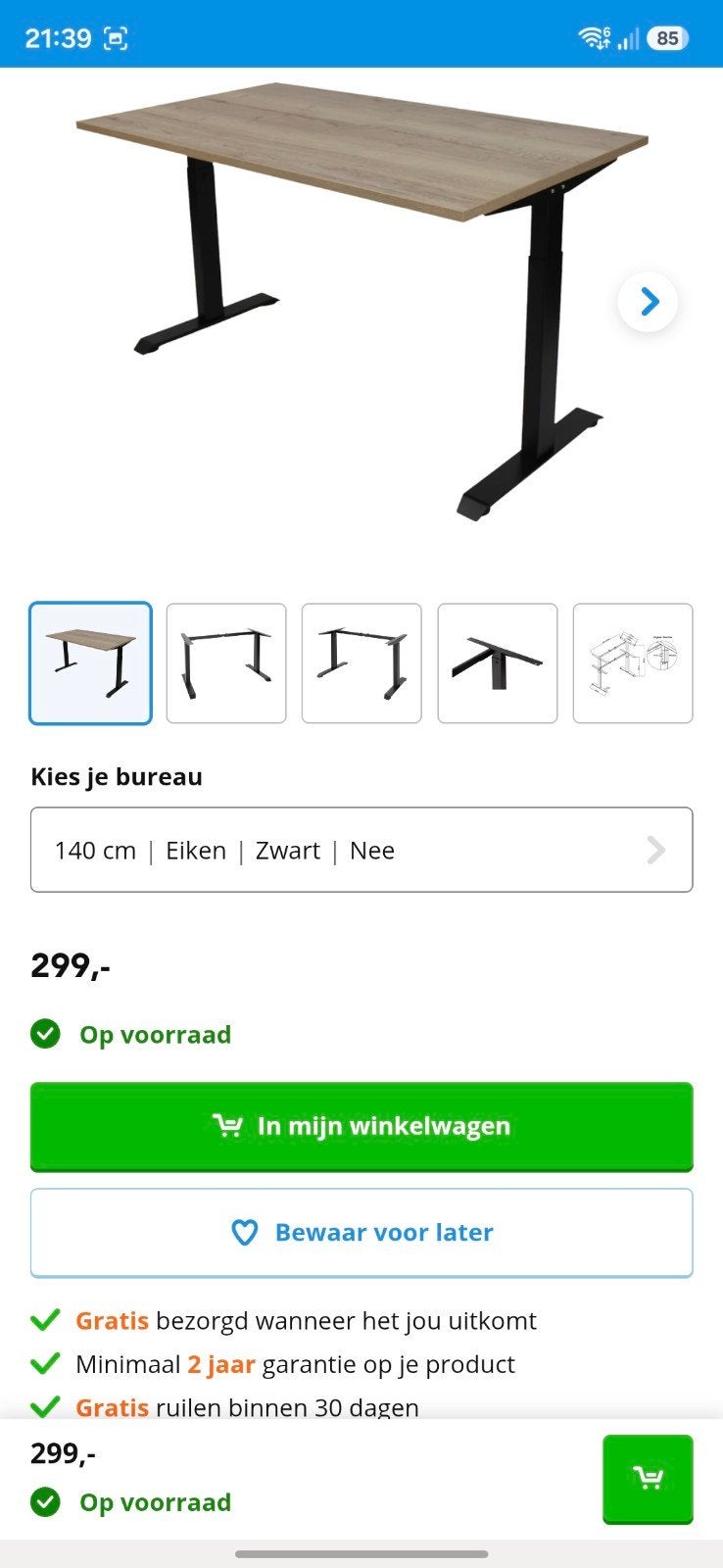 Te koop: bureau., Huis en Inrichting, Bureaus, Ophalen