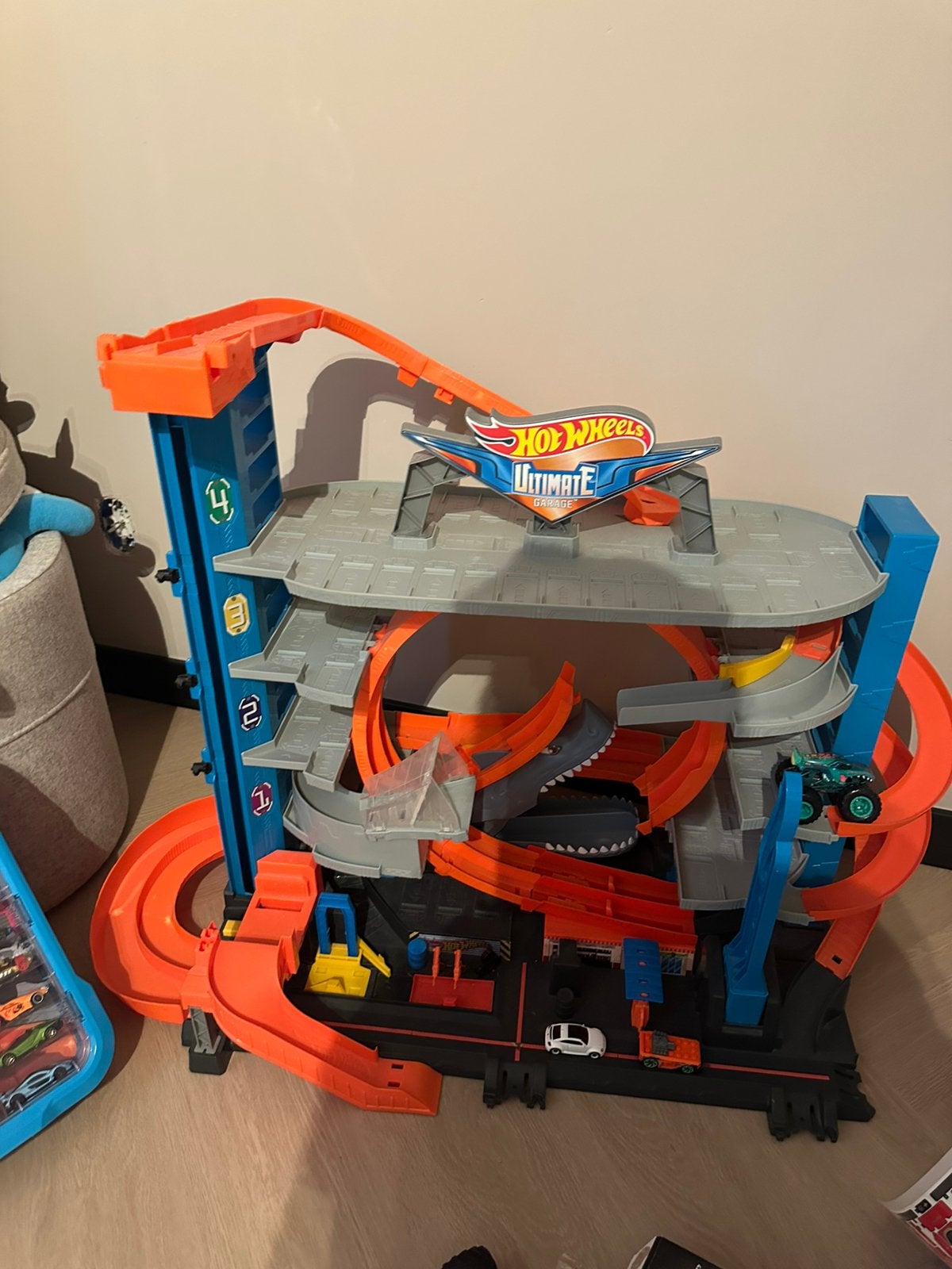 Hot wheels garage shark, Ophalen, Zo goed als nieuw, Handmatig, Hot Wheels