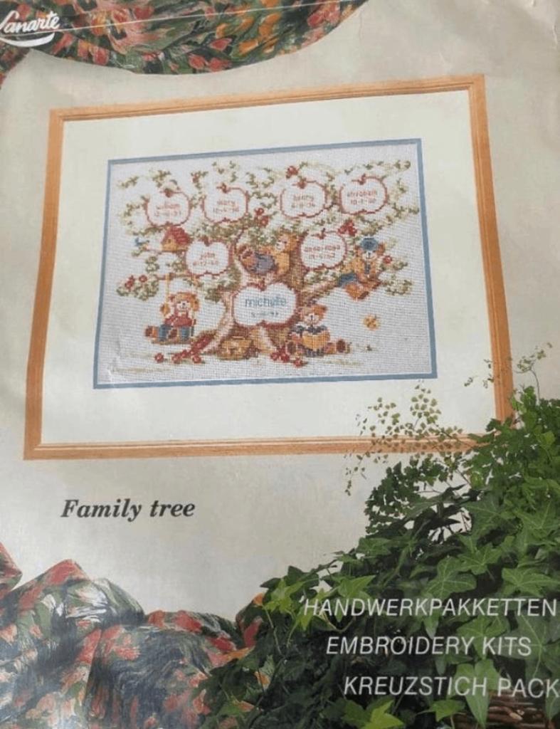 BORDUURPAKKET LANARTE FAMILY TREE COLLECTORS ITEM, Hobby en Vrije tijd, Verzenden, Nieuw, Handborduren, Borduurpakket