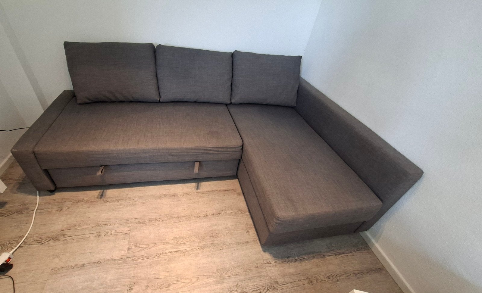 Friheten hoekslaapbank van Ikea met opberger., Ophalen, Gebruikt