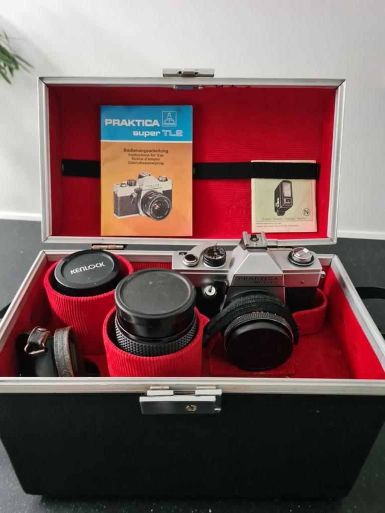 Praktica Super TL2 Spiegelreflexcamera Set met Accessoires, Ophalen of Verzenden, Gebruikt, Spiegelreflex, Overige Merken