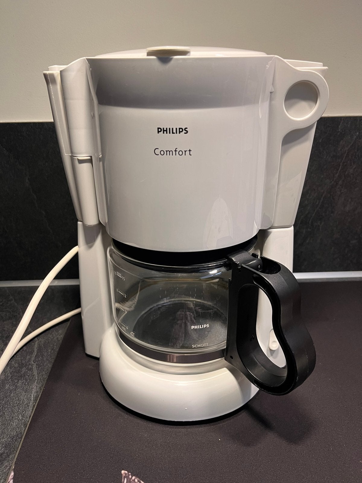Philips Comfort Koffiezetapparaat - Wit, Ophalen, Gebruikt, 10 kopjes of meer, Koffiemachine