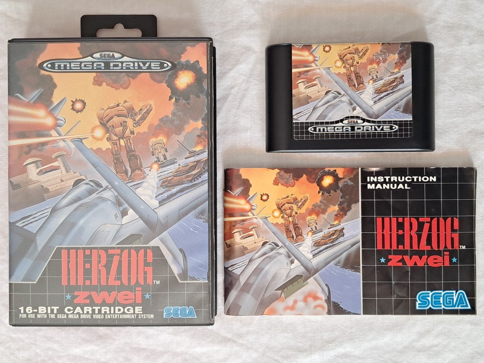 Herzog Zwei - SEGA Mega Drive, Spelcomputers en Games, Gebruikt, 2 spelers, Eén computer, Ophalen of Verzenden