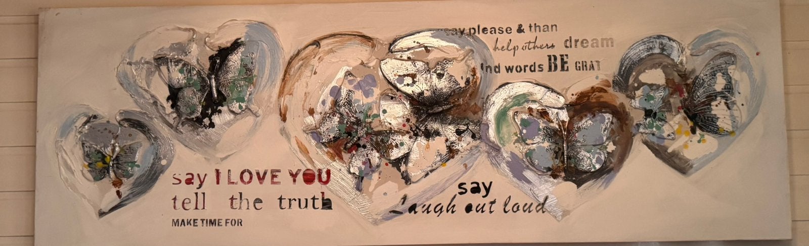 Wandbord/painting, Gebruikt, Oorspronkelijke maker, 125 cm of meer, Ophalen of Verzenden