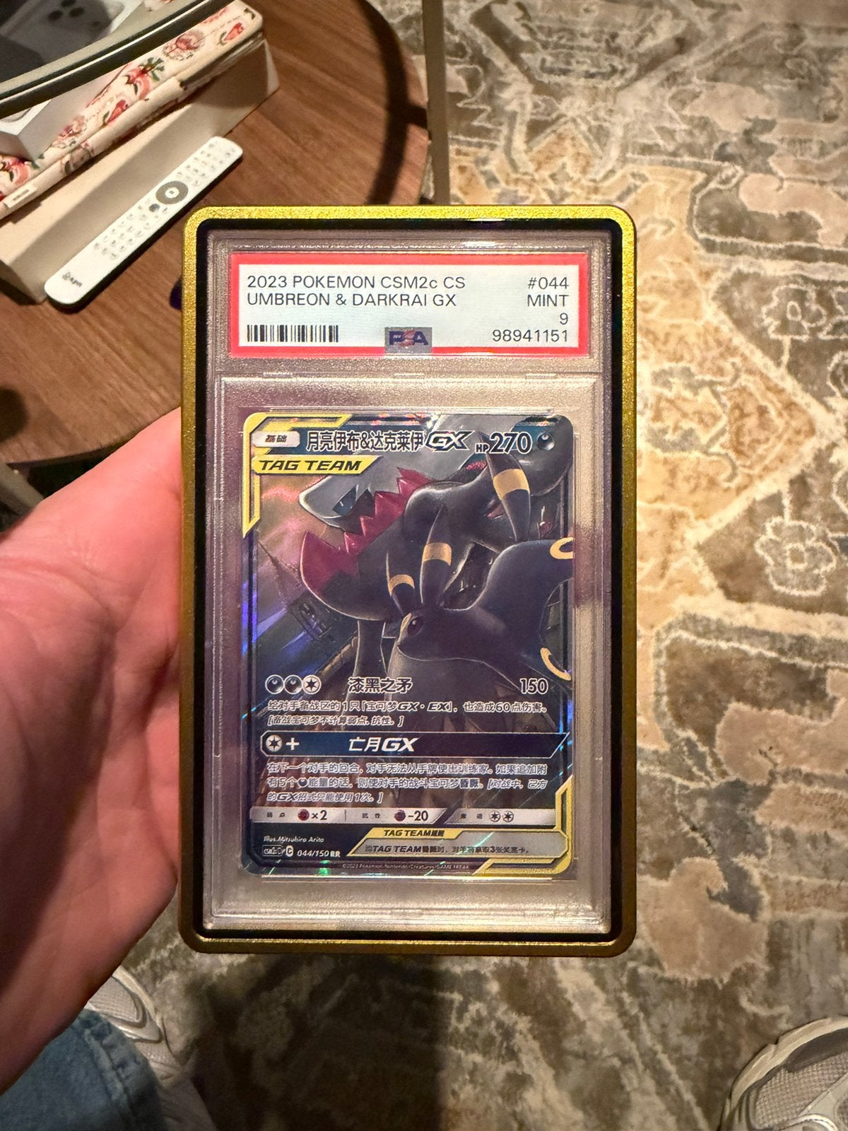 Pokemon PSA 9 umbreon & darkrai GX, Ophalen of Verzenden, Zo goed als nieuw