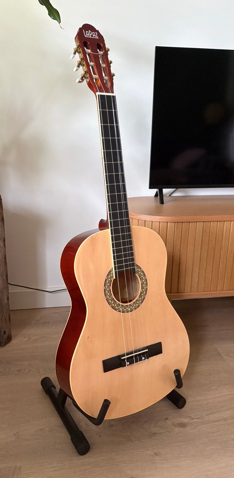 Lapaz gitaar met standaard - Ideaal voor beginners, Ophalen, Gebruikt, Klassieke of Spaanse gitaar