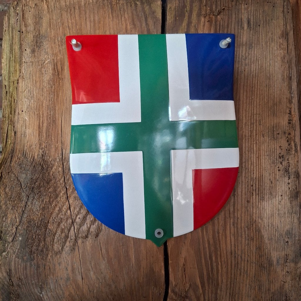 Wapenschild provincie Groningen - Emaille schild, Ophalen of Verzenden