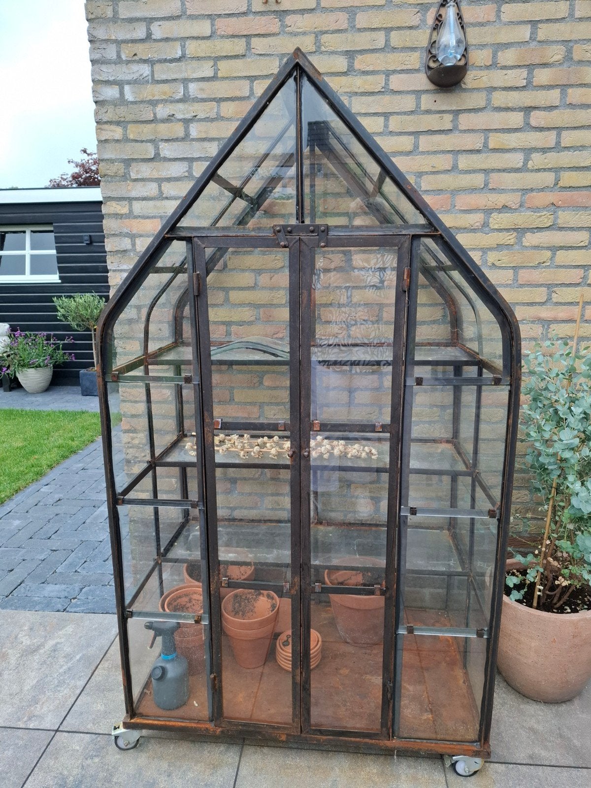 Kas verrijdbaar, landelijk, vintage, Tuin en Terras, Kassen, Kweekkas, Zo goed als nieuw, Glas, Ophalen