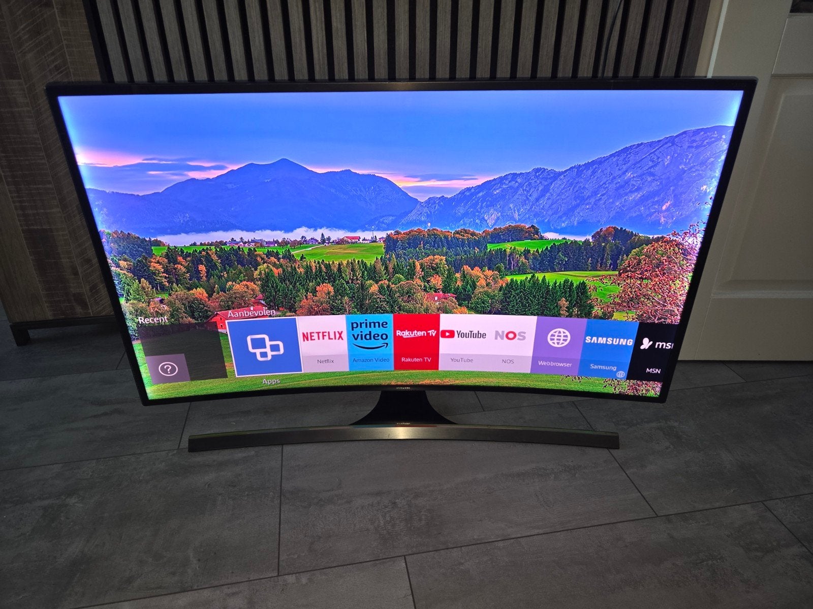 Samsung led smart 4K curved tv ue48js8500  48 inch, Ophalen, LED, Zo goed als nieuw, 100 Hz