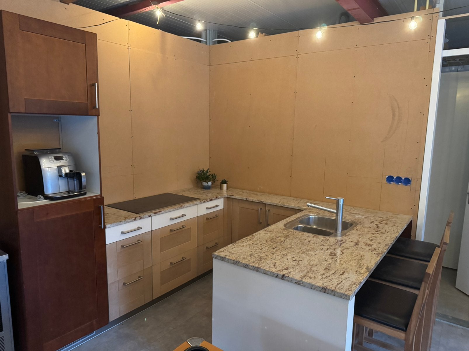 Keuken u - model, Ophalen, Gebruikt, Bruin, Hoekkeuken