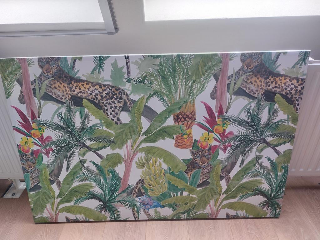 115 bij 75 cm schilderij/plaat, Ophalen of Verzenden, Zo goed als nieuw, 100 tot 125 cm, Schilderij