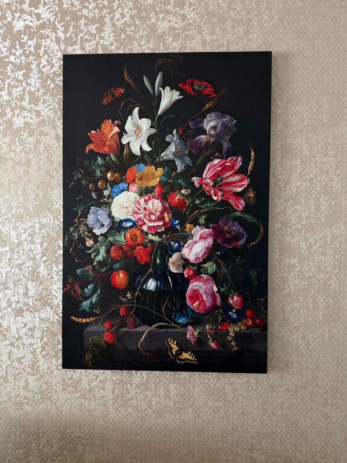 Prachtig bloemstilleven op dibond- Klassieke stijl, Ophalen, Klassiek, Print, Stilleven