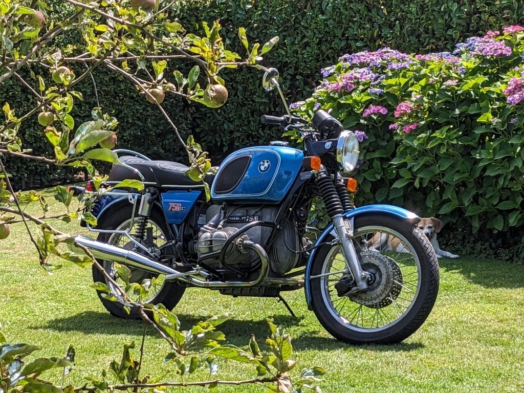 BMW R75/6 – 1976 – Monza Blauw – Showroomstaat, 750 cc, Cardan-aandrijving, 2 cilinders, Occasion