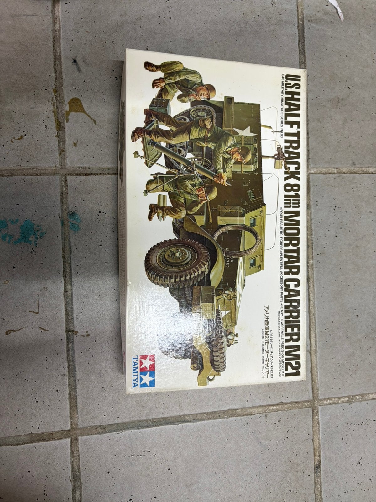 Tamiya us halftrack 81mm mortar carrier m21 1:35 no.83, Ophalen, Tank, 1:32 tot 1:50, Zo goed als nieuw