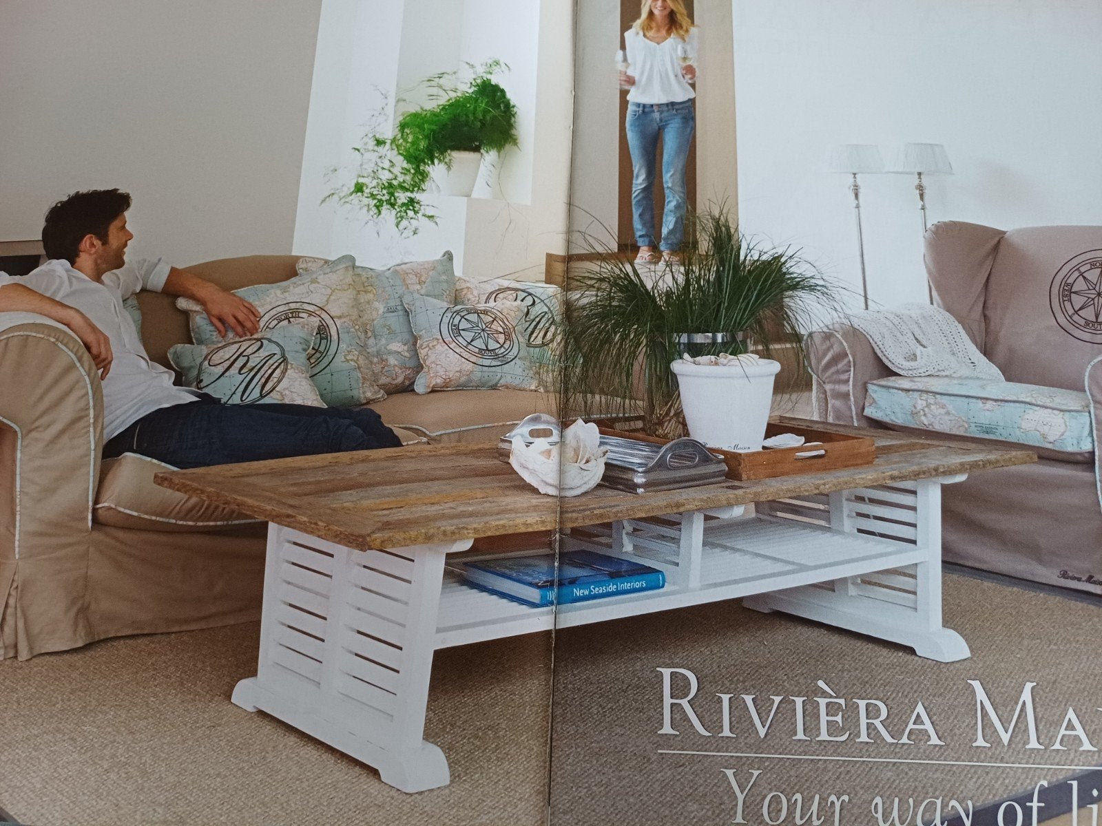 Riviera Maison Shoreham Coffee Table, Ophalen, Chique landelijk, Gebruikt, Eikenhout