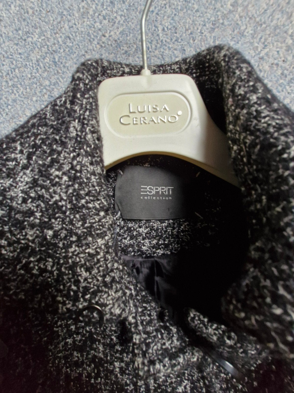 Esprit winterjas met leren details, Kleding | Dames, Maat 38/40 (M), Zwart, Ophalen of Verzenden, Zo goed als nieuw