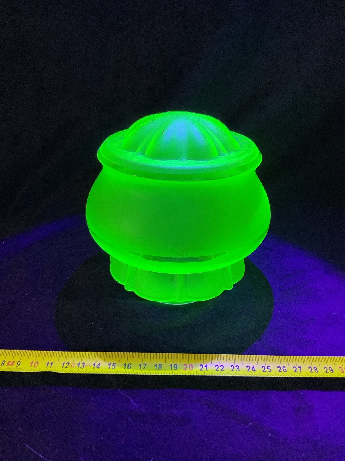 Art Deco Uraniumglas Plafondlamp Jaren '20/'30, Ophalen of Verzenden