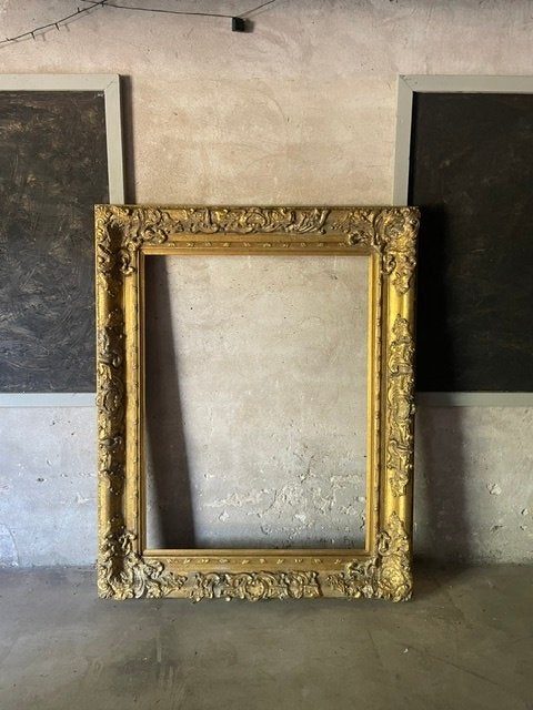 Grote klassieke gouden houten  lijst, Ophalen, Overige typen, Nieuw, Goud