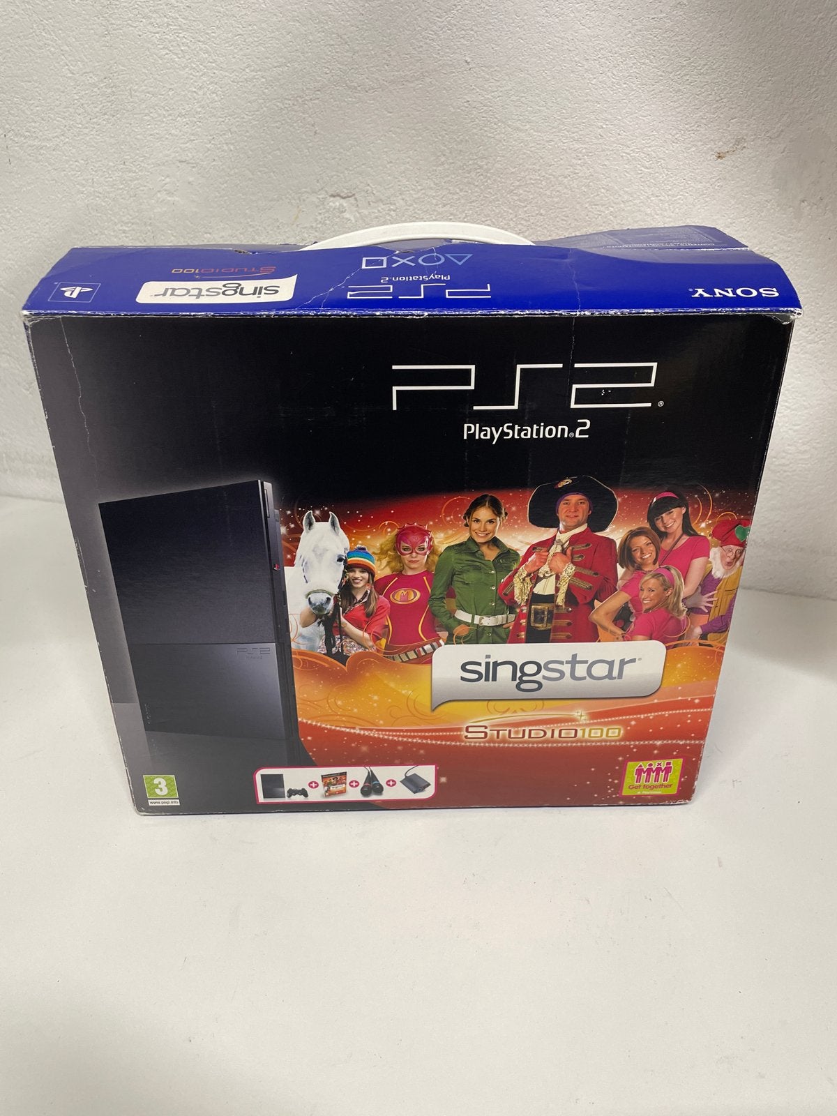 PlayStation 2 Singstar Studio 100 Edition, Met games, Zwart, Ophalen of Verzenden, Zo goed als nieuw