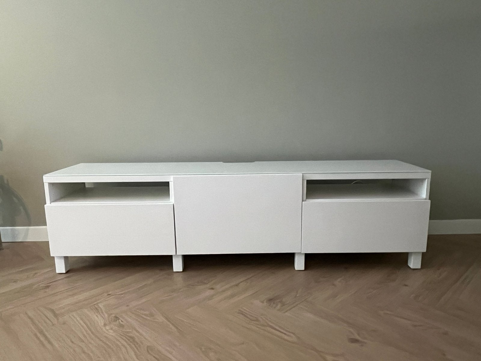Brsta tv-meubel IKEA wit 180 cm, Ophalen, Gebruikt, 150 tot 200 cm, Minder dan 100 cm